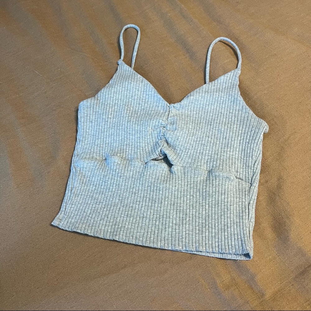Lola Grace Grey Crop Tank